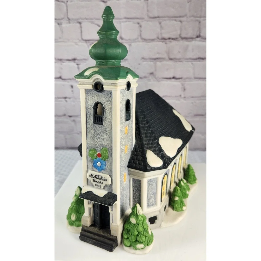 Department 56 Alpine Village Series St. Nikolaus Kirche Church With Box